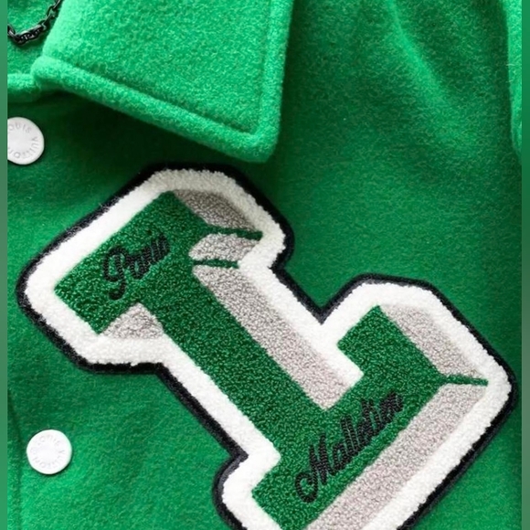 Men’s Louis Vuitton Green Wool Leather LV Varsity Jacket 46 Large - Picture 5 of 13